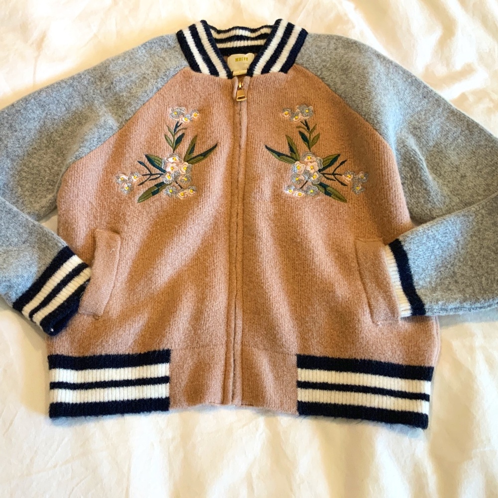 MAEVE Anthropologie cardigan/ varsity sweater, small EUC